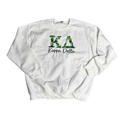 Kappa Delta Floral Greek Letter Embroidered Sweatshirt