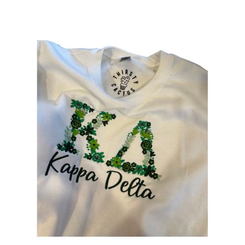 Kappa Delta Floral Greek Letter Embroidered Sweatshirt